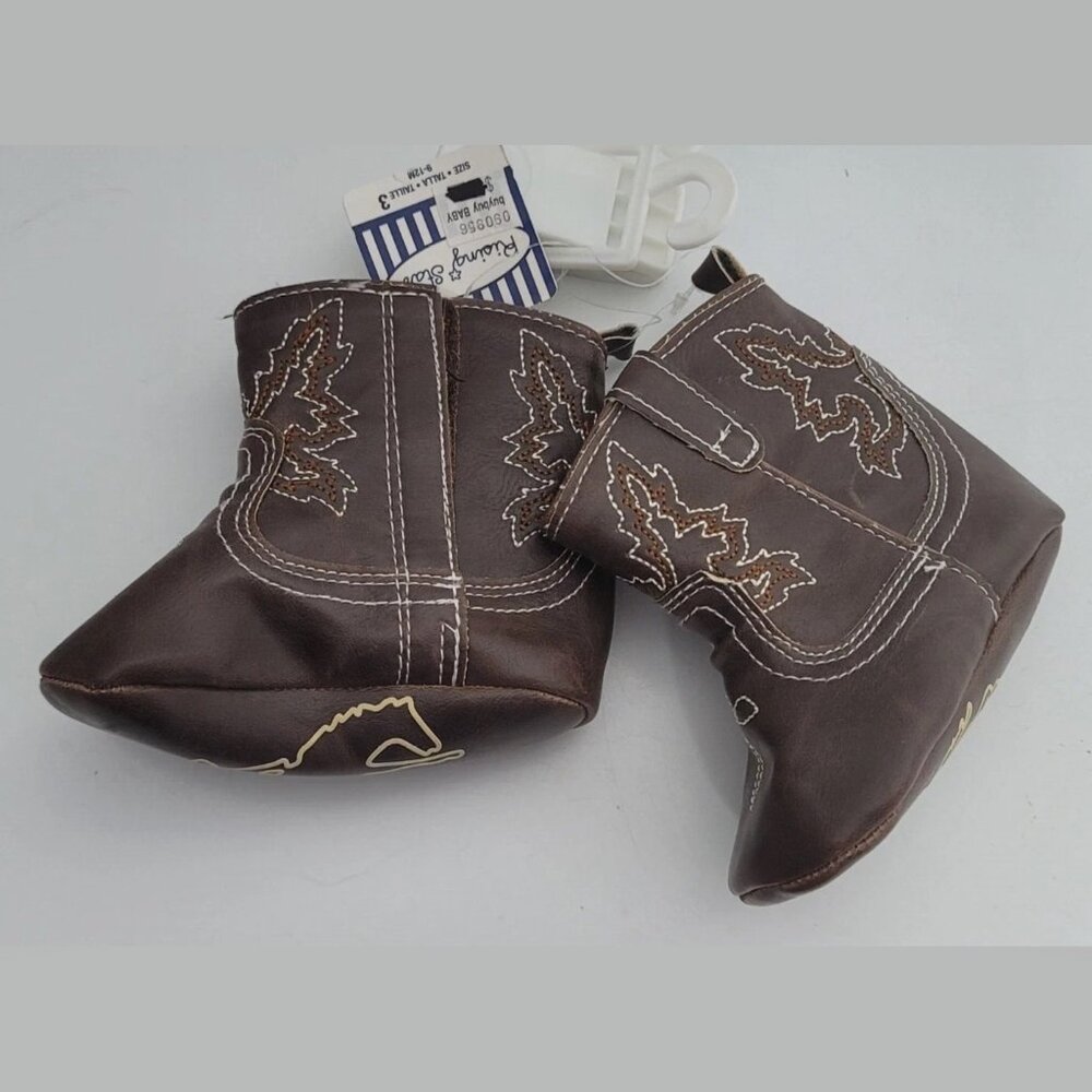 Western‎ Boots Rising Star 9-12 month Shoes NEW Cowboy Shoes Brown Soft Booties